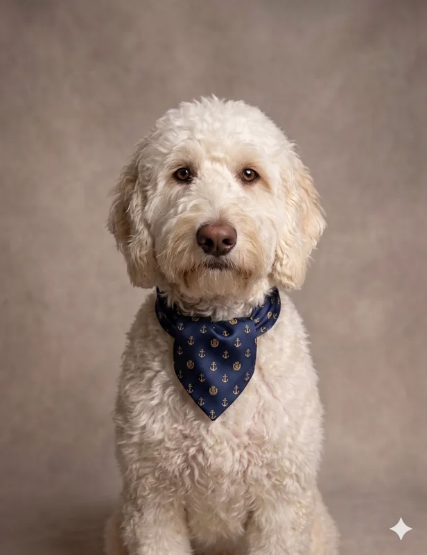Fluffy white dog close-up for the Bowser Bakery Head of Quality Assurance profile